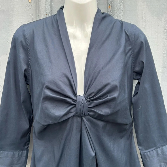 Sara Roka Navy Shirt Dress, size 2/4 - Picture 6 of 9
